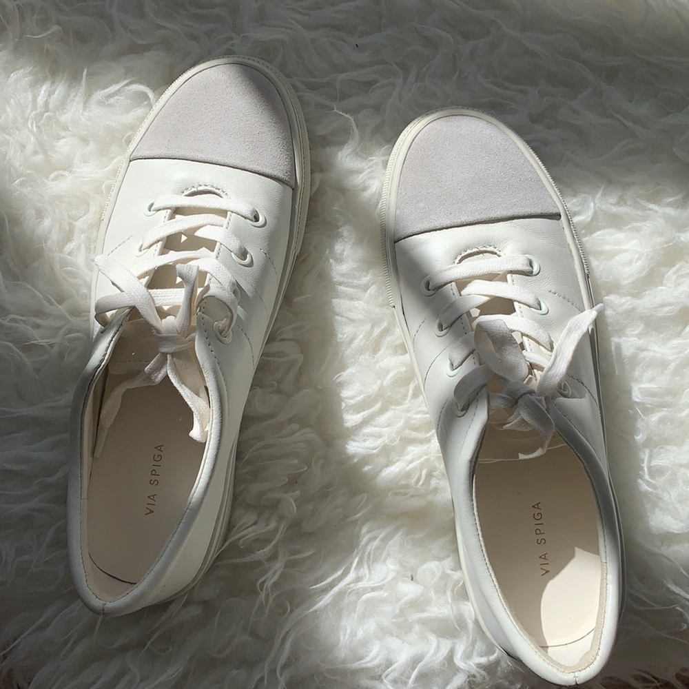VIA SPIGA WOMEN LEATHER SNEAKERS